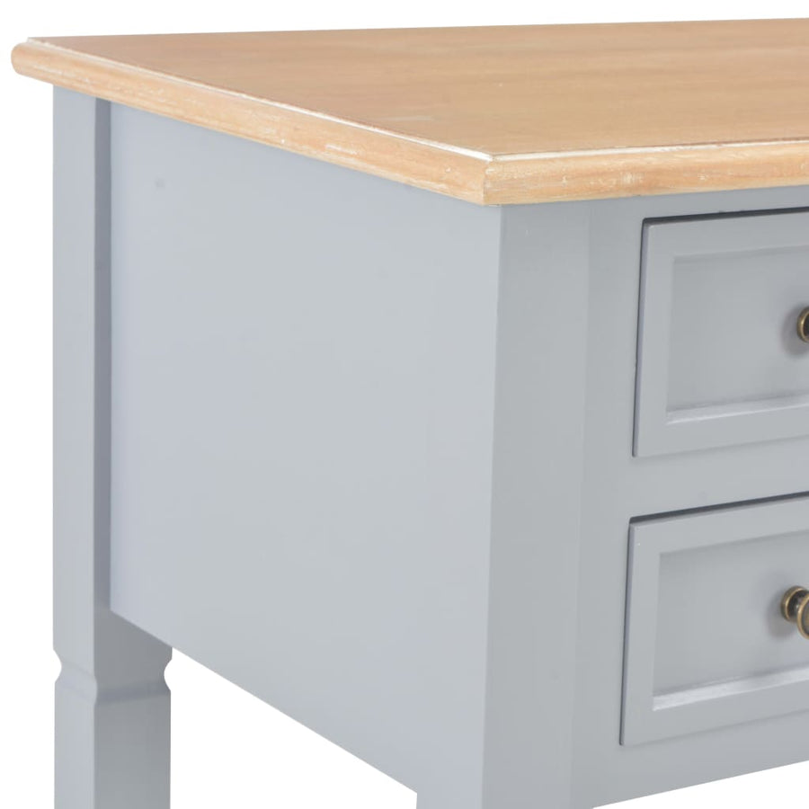 Schrijftafel 109,5X45X77,5 Cm Hout Grijs Bruin en grijs
