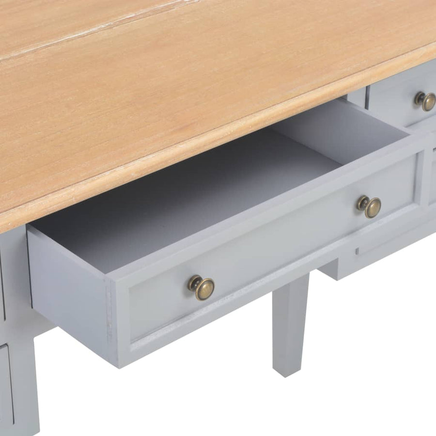 Schrijftafel 109,5X45X77,5 Cm Hout Grijs Bruin en grijs