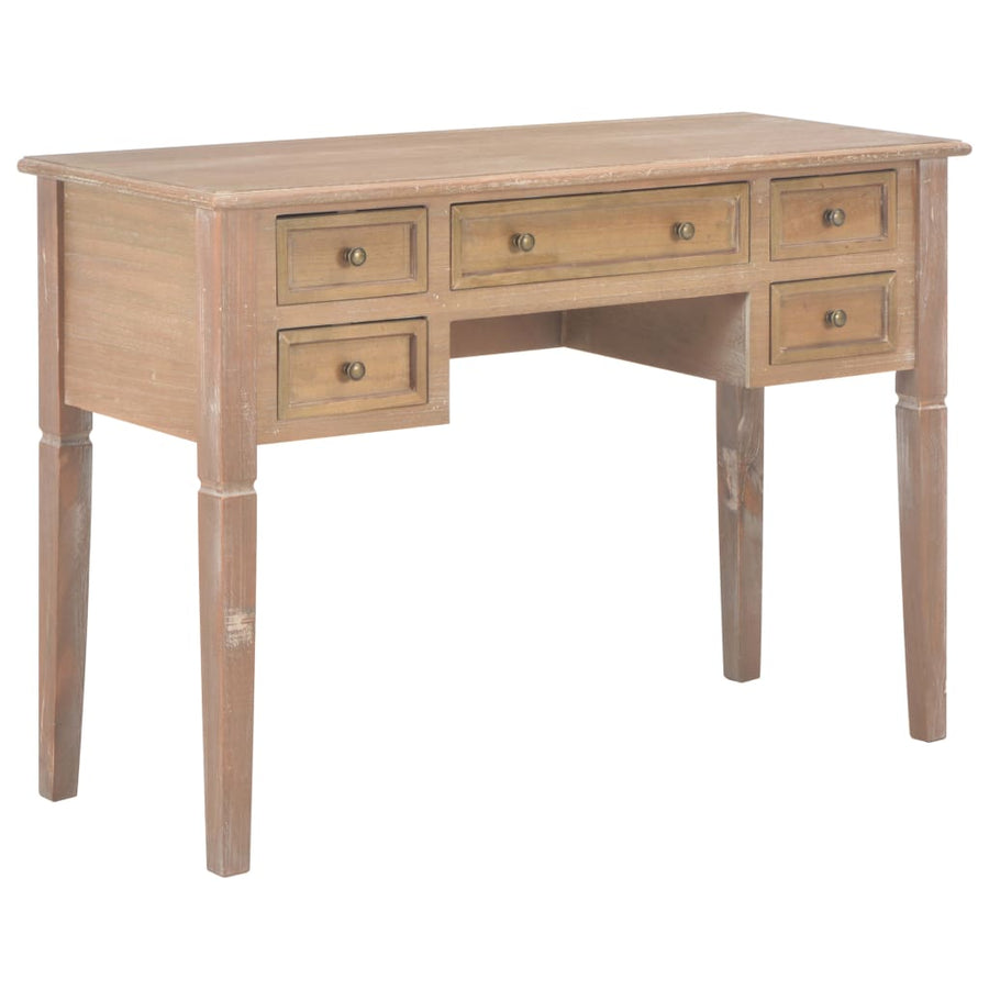 Schrijftafel 109,5X45X77,5 Cm Hout Bruin