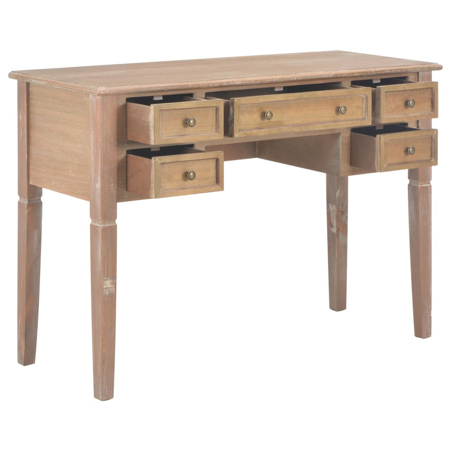 Schrijftafel 109,5X45X77,5 Cm Hout Bruin