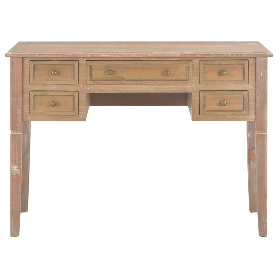 Schrijftafel 109,5X45X77,5 Cm Hout Bruin