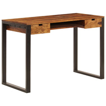 Bureau 110X55X78 Cm Massief Acaciahout En Staal