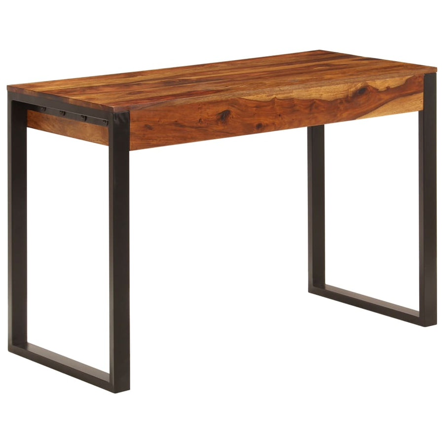 Bureau 110X55X78 Cm Massief Acaciahout En Staal