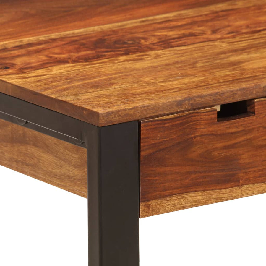 Bureau 110X55X78 Cm Massief Acaciahout En Staal