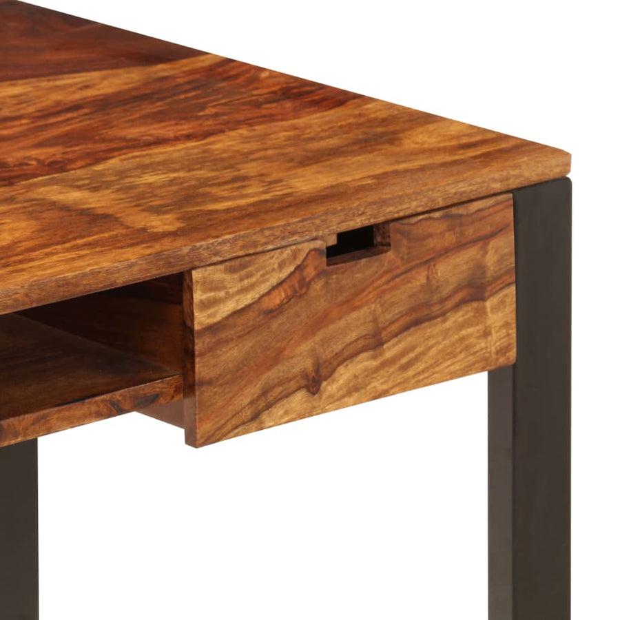 Bureau 110X55X78 Cm Massief Acaciahout En Staal