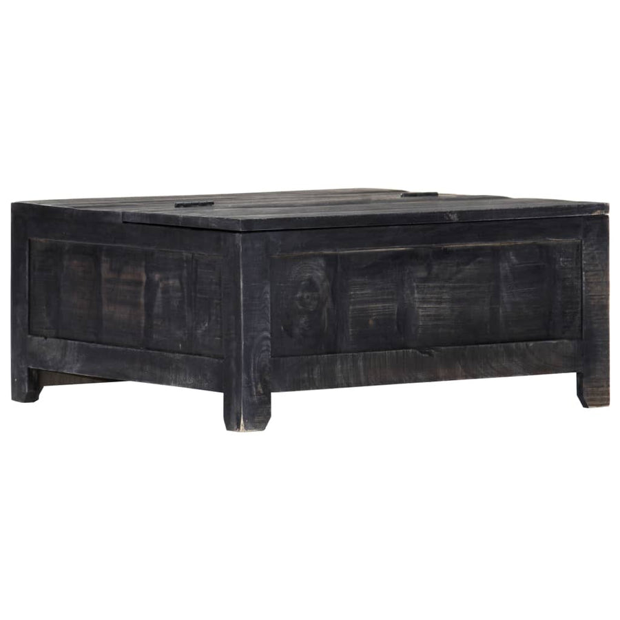 Salontafel 65X65X30 Cm Massief Mangohout Zwart