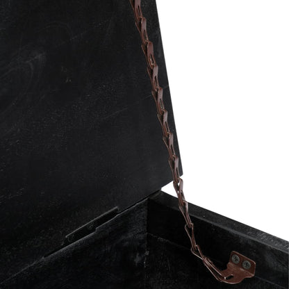 Salontafel 65X65X30 Cm Massief Mangohout Zwart