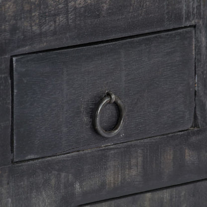 Salontafel 65X65X30 Cm Massief Mangohout Zwart