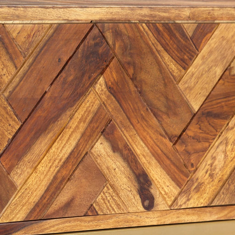 Tv-Meubel 140X30X45 Cm Massief Acaciahout