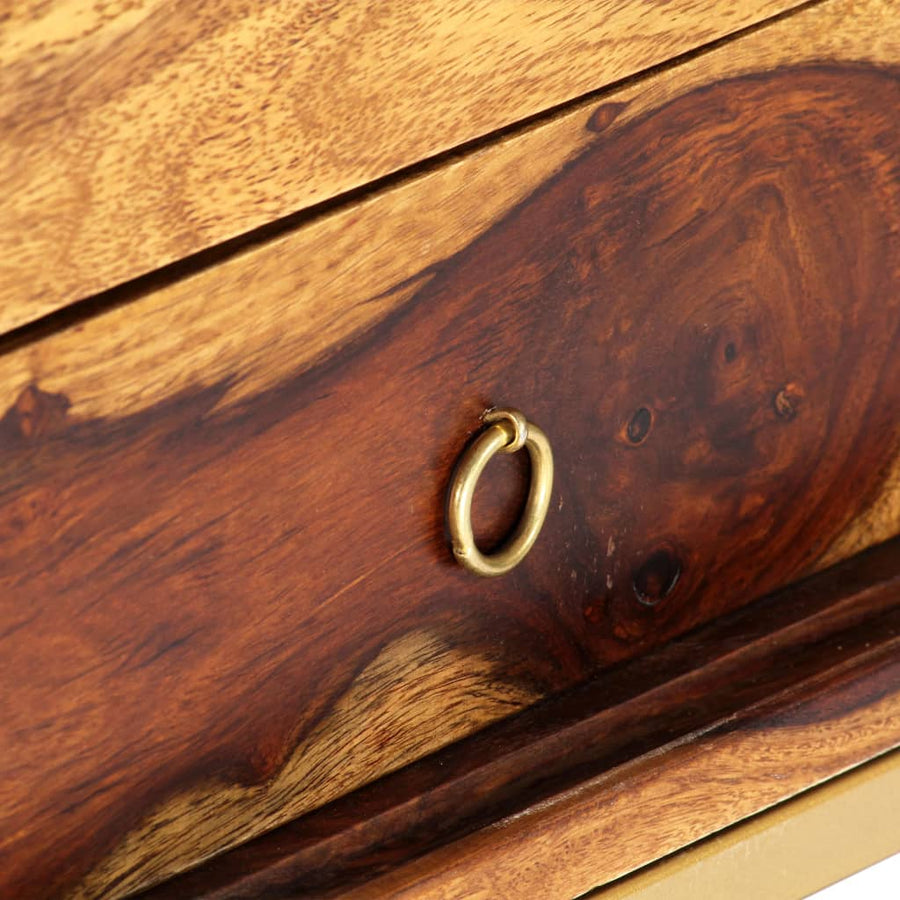 Tv-Meubel 140X30X45 Cm Massief Acaciahout