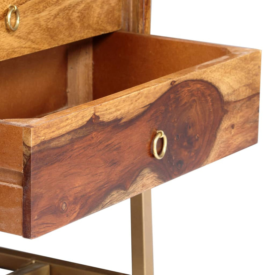 Tv-Meubel 140X30X45 Cm Massief Acaciahout