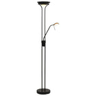 Vloerlamp LED dimbaar 23W staal zwart