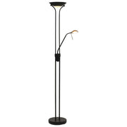 Vloerlamp LED dimbaar 23W staal zwart