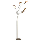 Staande lamp 5xE14 200 cm zilver wit