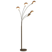 Staande lamp 5xE14 200 cm zilver wit