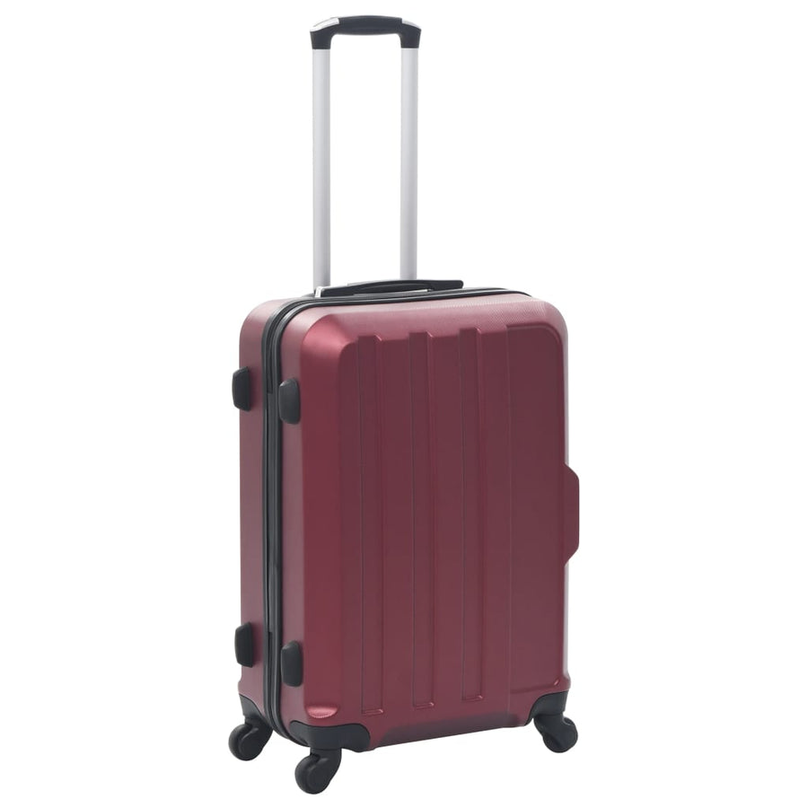 3-Delige Harde Kofferset Abs Wijnrood