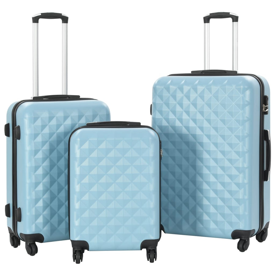 3-Delige Harde Kofferset Abs Blauw
