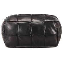 Poef 60X60X30 Cm Echt Geitenleer Zwart