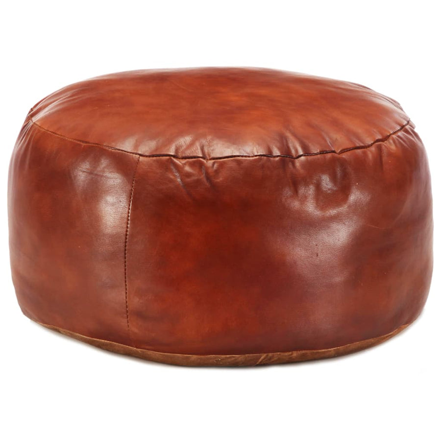 Poef 60X30 Cm Echt Geitenleer Tan