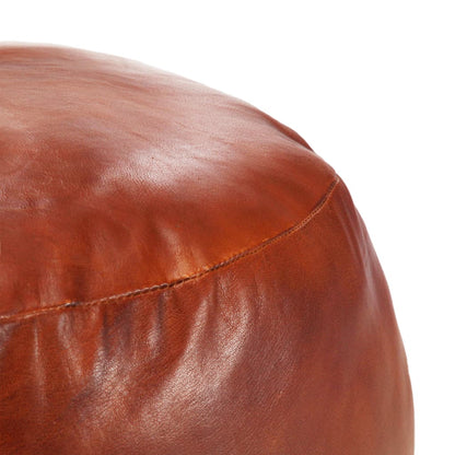 Poef 60X30 Cm Echt Geitenleer Tan
