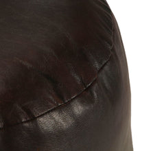 Poef 60X30 Cm Echt Geitenleer Donkerbruin