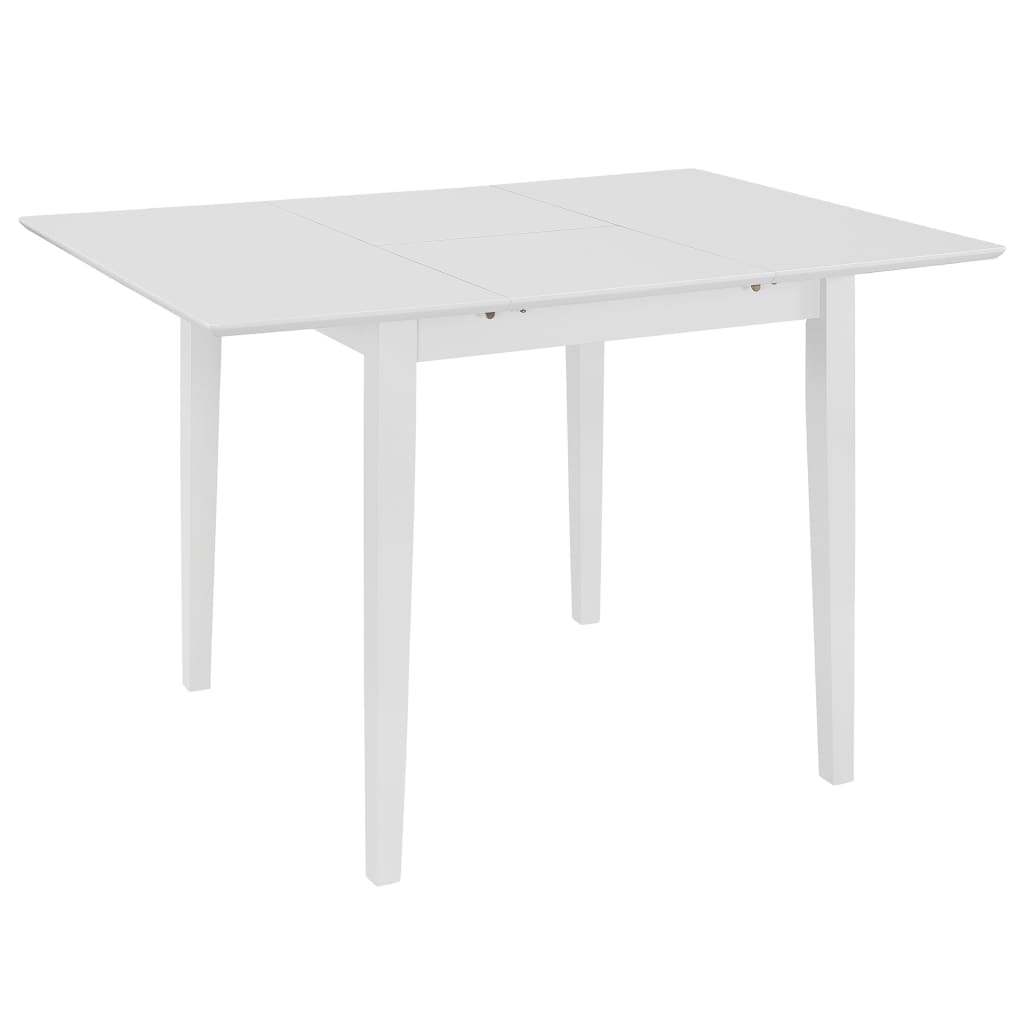 Eettafel Verlengbaar (80-120)X80X74 Cm Mdf Wit