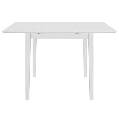 Eettafel Verlengbaar (80-120)X80X74 Cm Mdf Wit