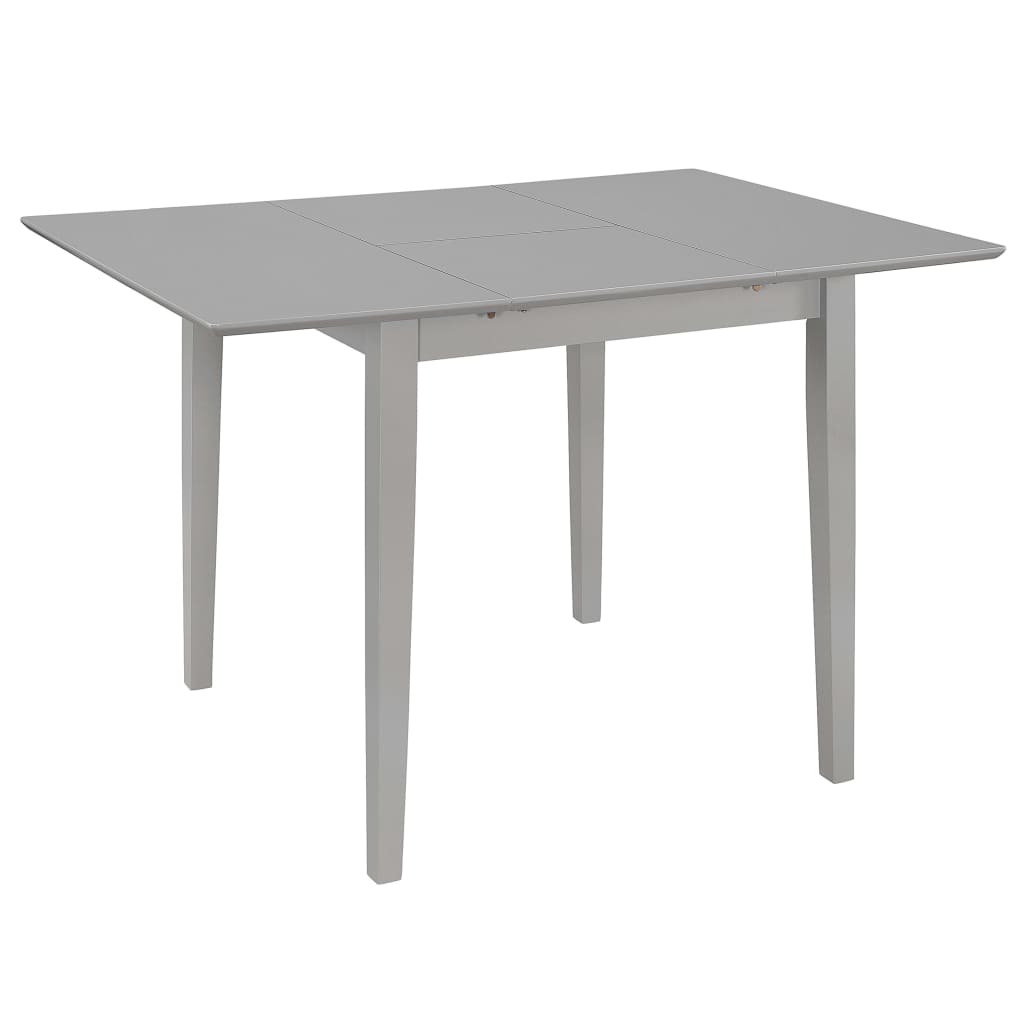 Eettafel Verlengbaar (80-120)X80X74 Cm Mdf Grijs