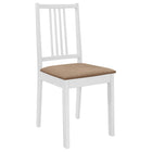 Eetkamerstoelen massief hout 4 stuks wit crème 40x49x88.5 cm