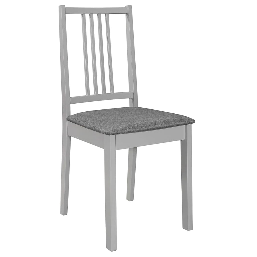 Eetkamerstoelen Met Kussens 2 St Massief Hout Grijs