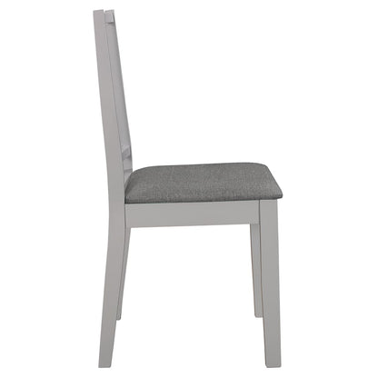 Eetkamerstoelen Met Kussens 2 St Massief Hout Grijs