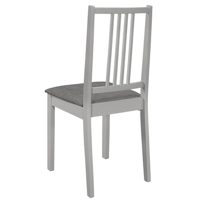 Eetkamerstoelen Met Kussens Massief Hout 4 Grijs