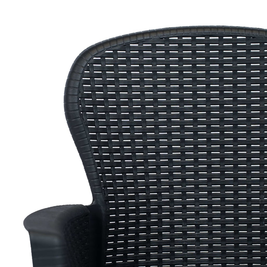 -Delige Tuinset Rattan-Look Kunststof 3 Antraciet
