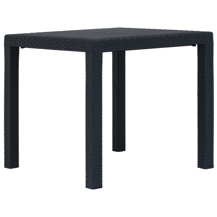 -Delige Tuinset Rattan-Look Kunststof 3 Antraciet