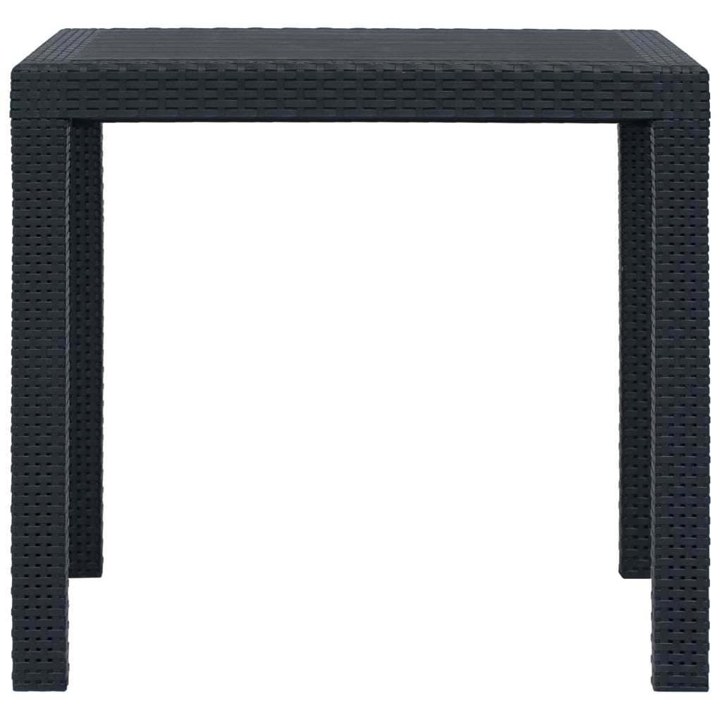 -Delige Tuinset Rattan-Look Kunststof 3 Antraciet