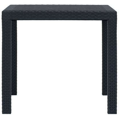 -Delige Tuinset Rattan-Look Kunststof 3 Antraciet