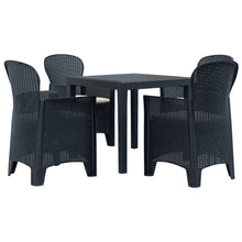 -Delige Tuinset Rattan-Look Kunststof 5 Antraciet