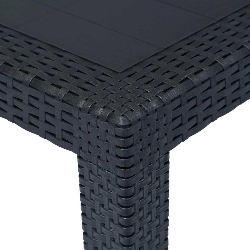 -Delige Tuinset Rattan-Look Kunststof 5 Antraciet