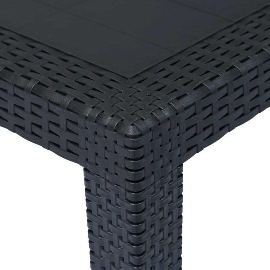 -Delige Tuinset Rattan-Look Kunststof 5 Antraciet