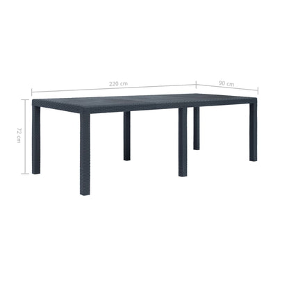 -Delige Tuinset Rattan-Look Kunststof 9 Antraciet