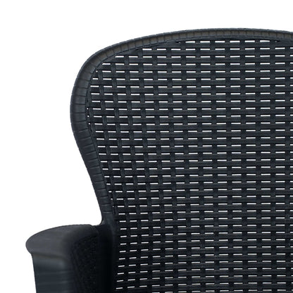 -Delige Tuinset Rattan-Look Kunststof 9 Antraciet