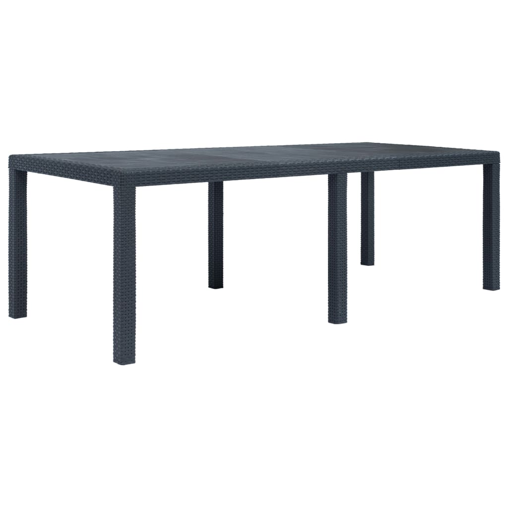 -Delige Tuinset Rattan-Look Kunststof 9 Antraciet