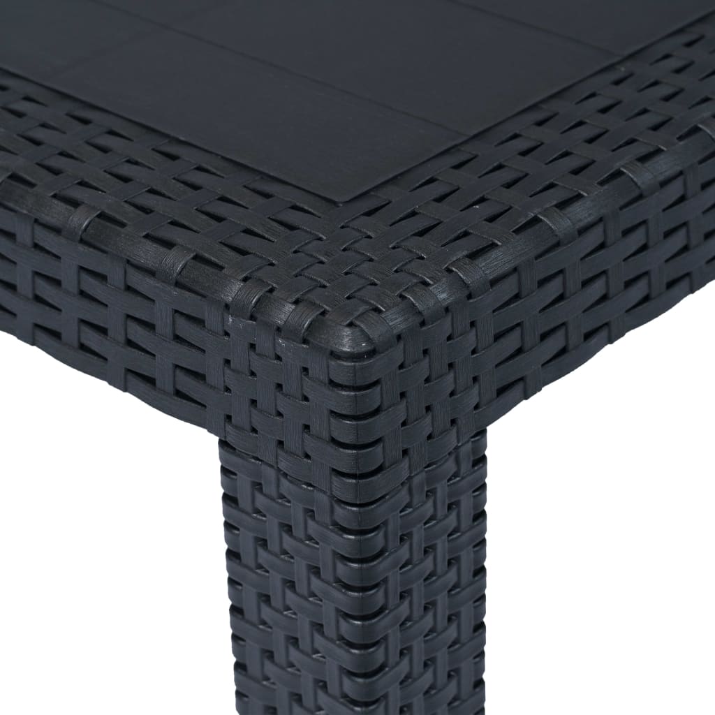 -Delige Tuinset Rattan-Look Kunststof 9 Antraciet