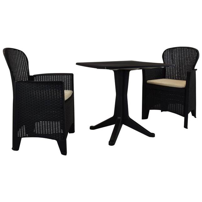 -Delige Bistroset Kunststof Rattan Kleurig 3