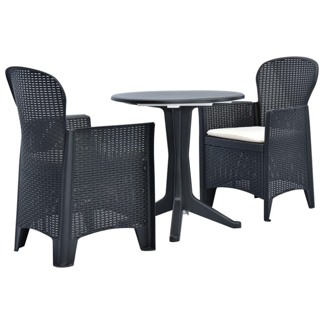 -Delige Bistroset Kunststof Rattan Kleurig 3