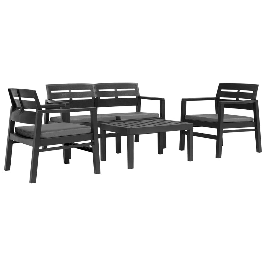 Loungeset Kunststof Antraciet