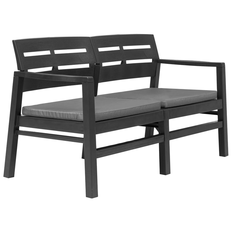 Loungeset Kunststof Antraciet