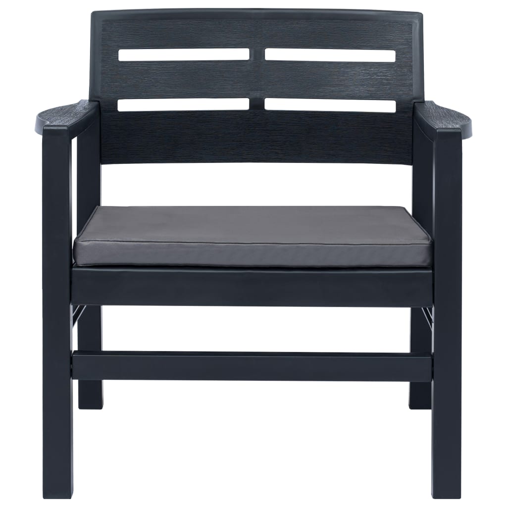 Loungeset Kunststof Antraciet