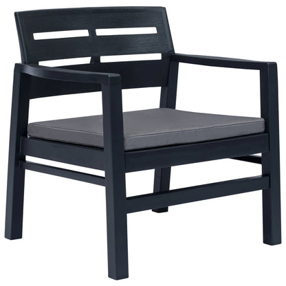 Loungeset Kunststof Antraciet