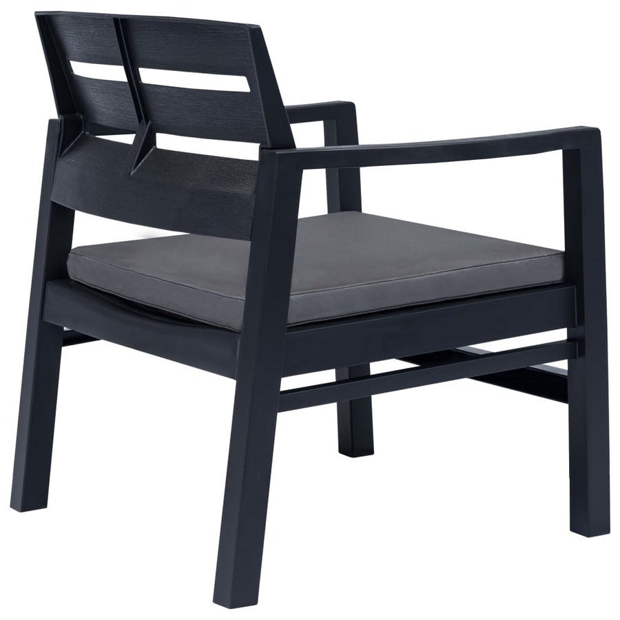 Loungeset Kunststof Antraciet